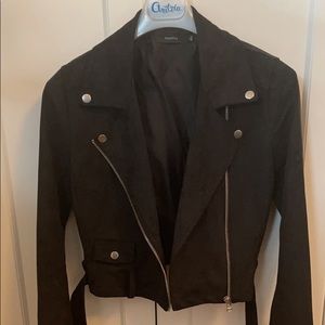 Talula Vegan Suede Moto Jacket
